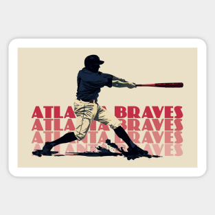 Retro Atlanta Braves Slugger Sticker